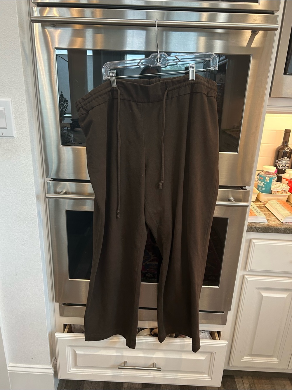 Lafayette 148 New York Dark Brown Wide Leg Drawstring Pants no size tag XXL?